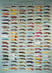 POSTER Carrie Stevens Rangeley Favorite Trout and Salmon Flies  streamers 